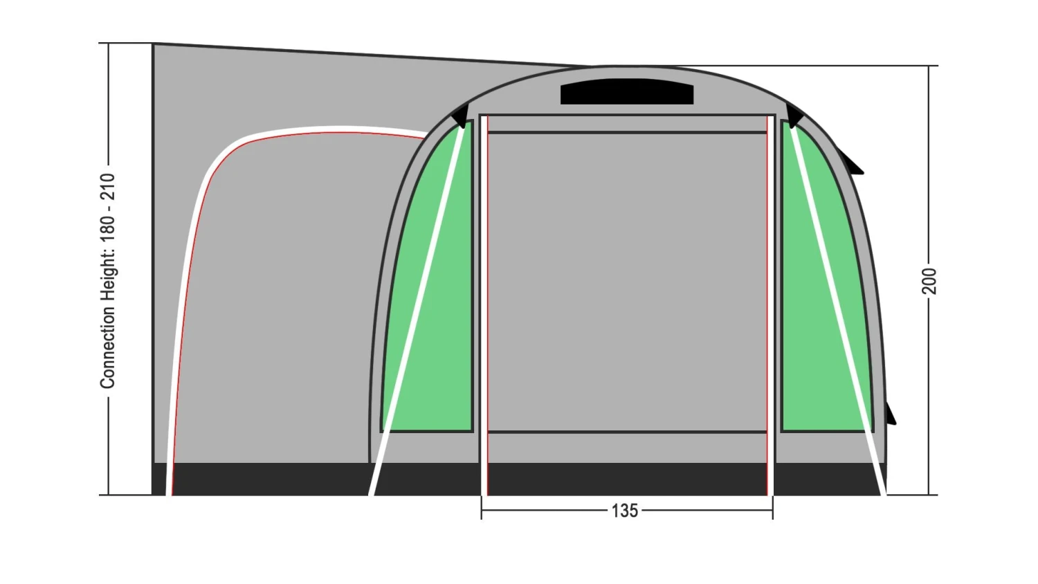 Coleman Journeymaster Deluxe Air L Driveaway Awning. - Image 4