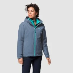 Jack Wolfskin Argon Storm Womens Jacket Frost Blue