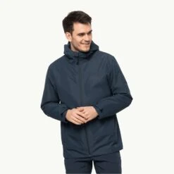Jack Wolfskin Taubenberg 3 In 1 Jacket Mens Night Blue