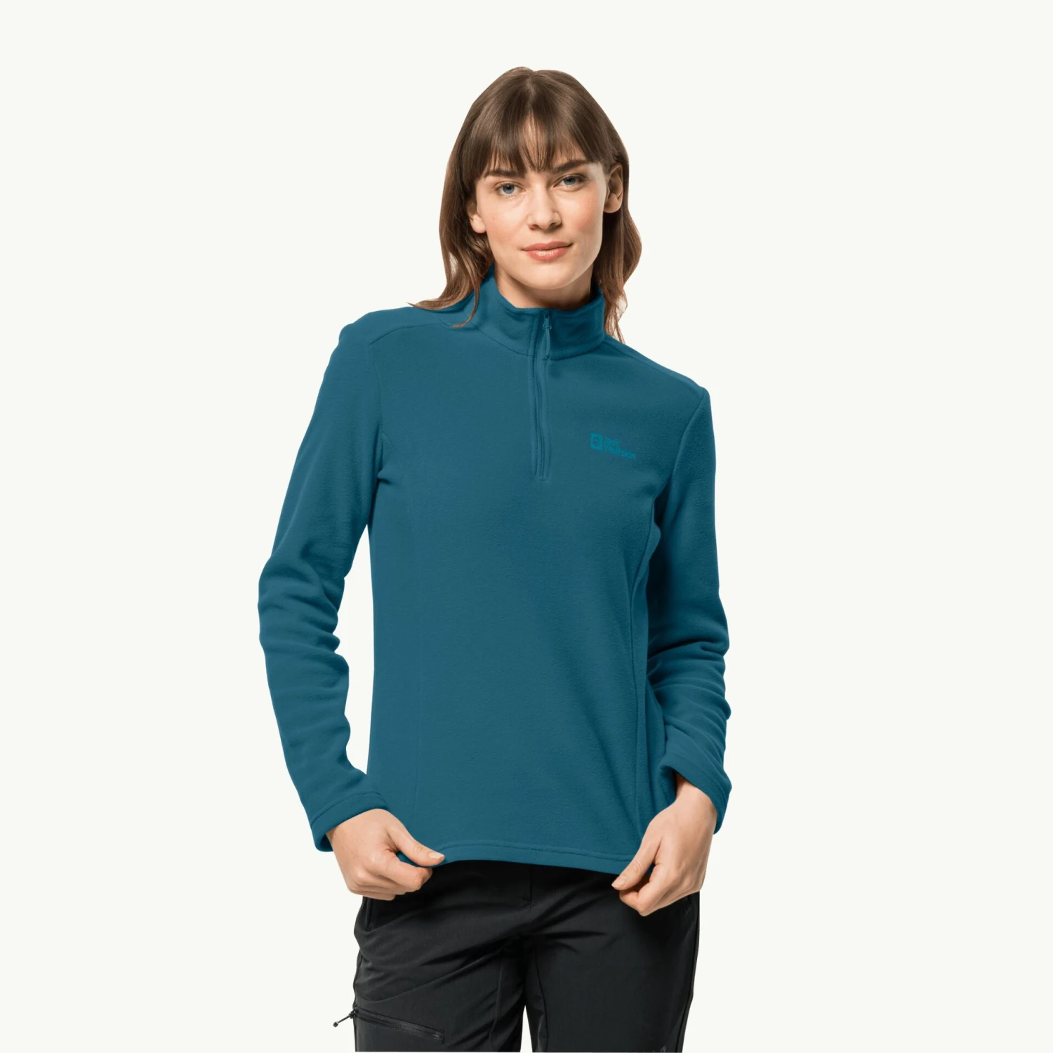Jack Wolfskin Taunus Half Zip Womens Micro Fleece Blue Coral.