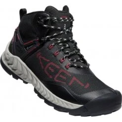 Keen Nxis Evo Mid Mens Waterproof Boots Black/Red Carpet