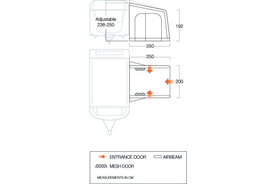 Vango Balletto Air 200 Elements Shield 2023 - Image 4